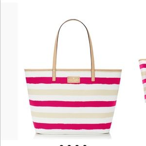 Kate Spade Bondi Medium Harmony tote in pink/cream